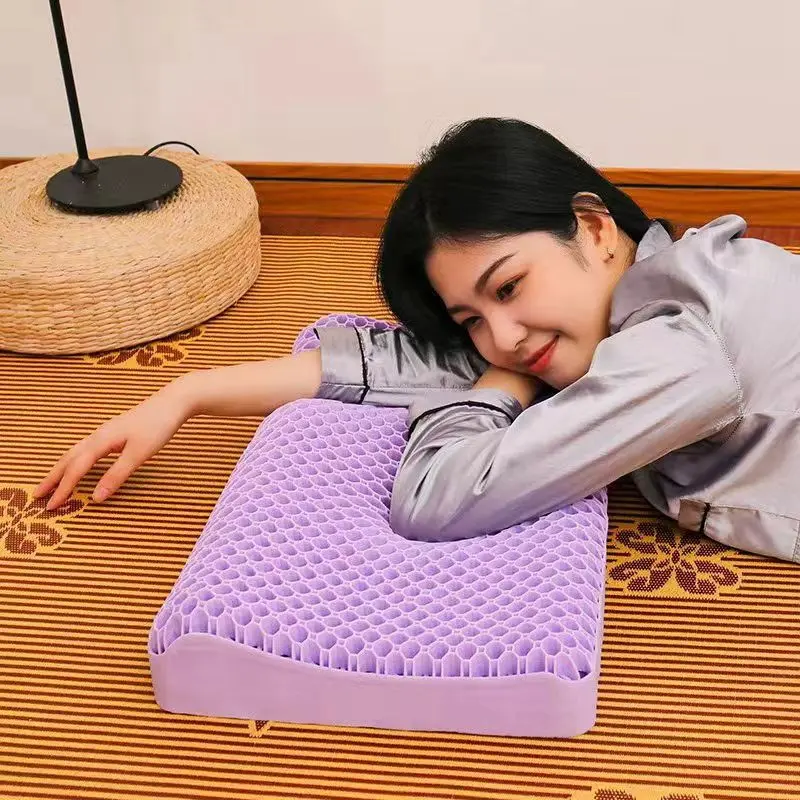 压e果胶枕头波浪形枕护颈高端枕芯同款