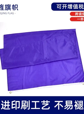 4号素色紫色旗帜旗子野营彩旗purple flag35ft
