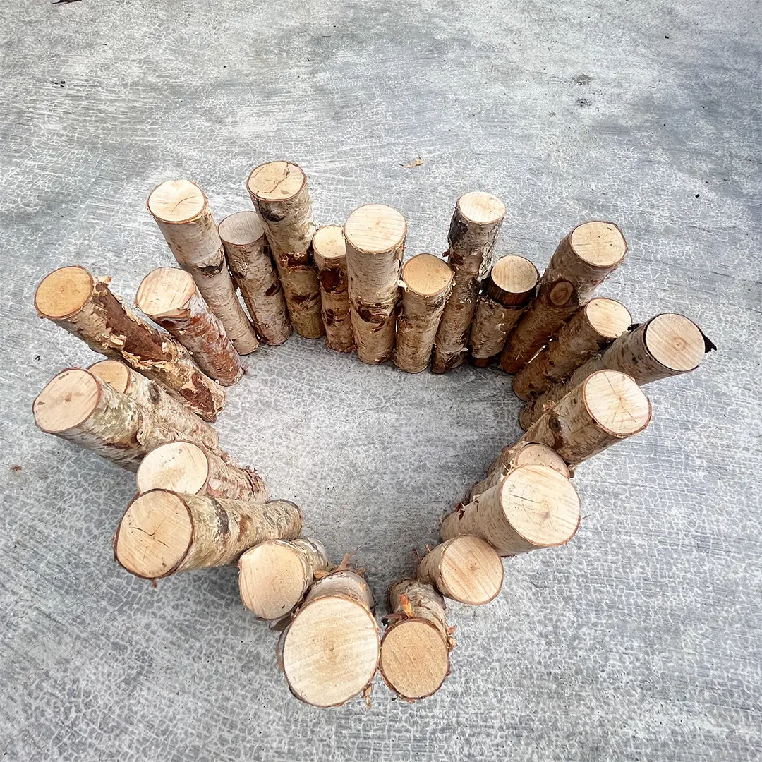 芦苇鸡宠物鸭栅栏户外园林花园庭院装饰桦木栅栏围栏宠物磨爪木桩