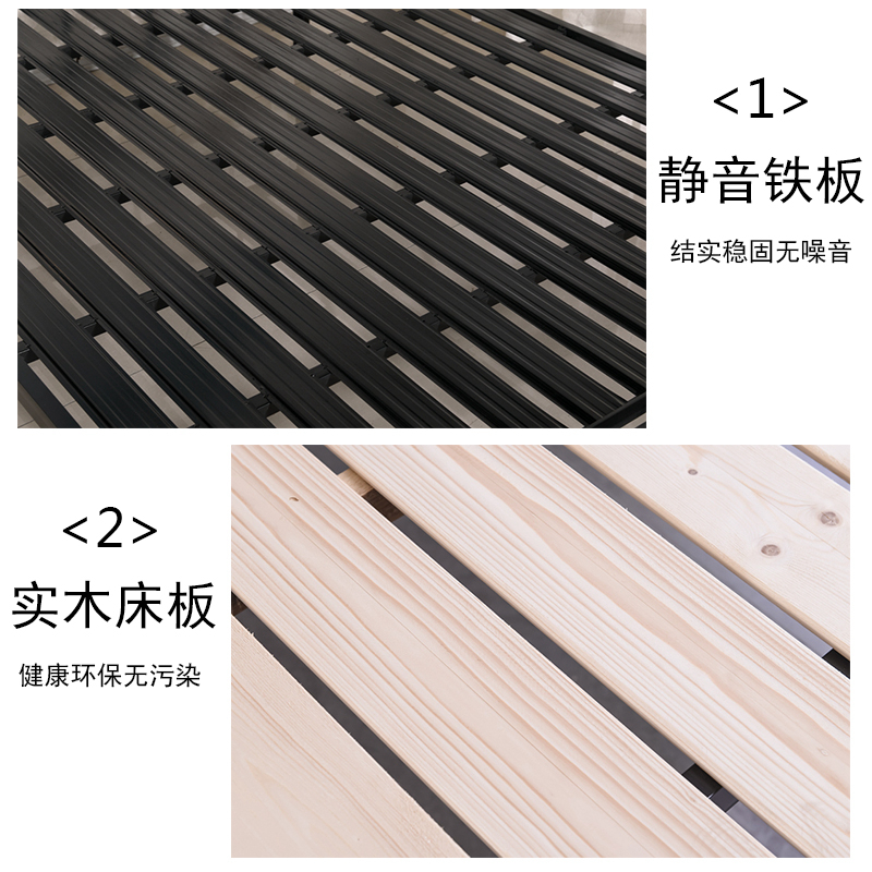 铁架单人床1.2米出租房铁床加高脚员工宿舍双人1.U5米加固铁艺床