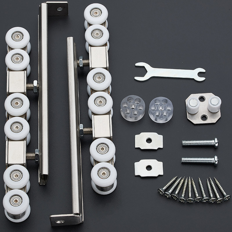 推拉门滑轮滚轮轨道移门导轨吊轮吊门无下轨配件阳W台厨房玻璃门