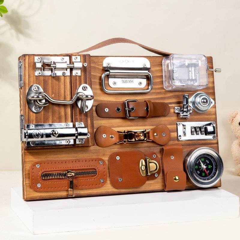 儿童科学早教益智多功能实木复古指南针忙碌板桌面游戏解开锁玩具,家装灯饰光源,其它灯具灯饰,淘宝优惠券,粉丝福利购,淘宝优惠卷