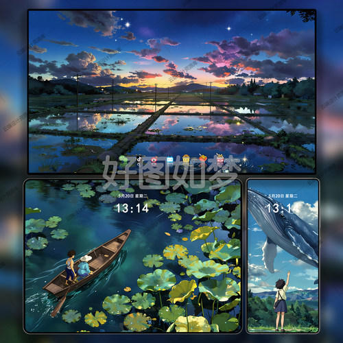 宫崎骏风格治愈风景8K壁纸