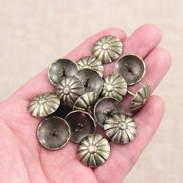 19*15mm菊花纹泡钉木盒装饰钉硬包花面图钉门钉梅花钉仿古沙发钉