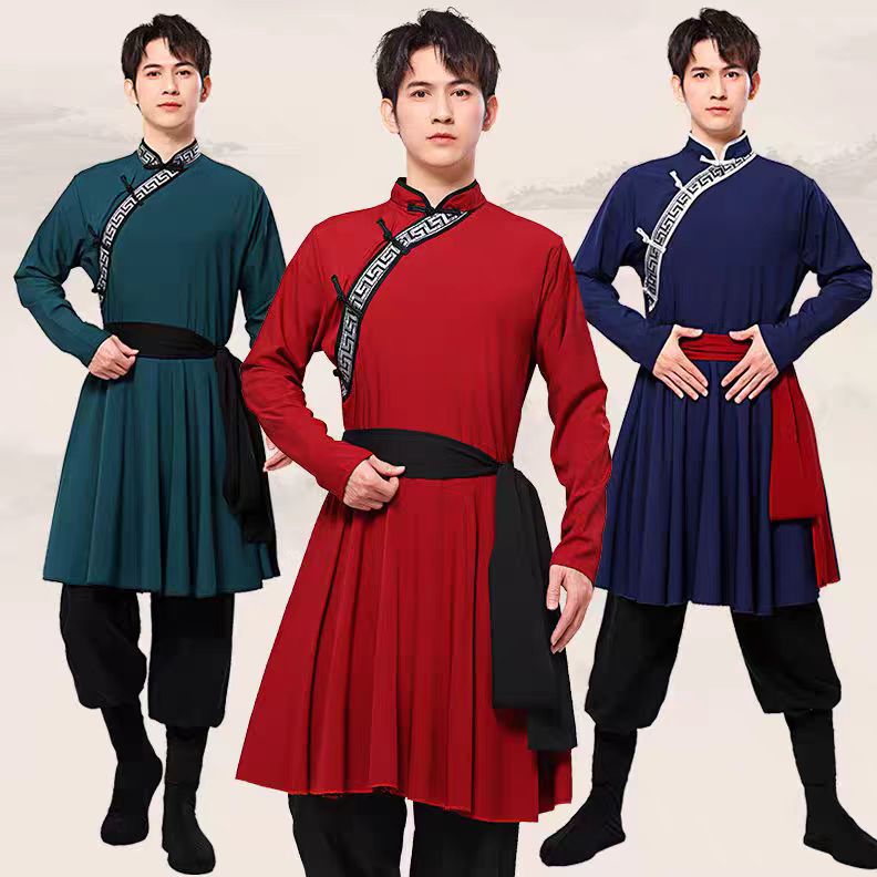男生艺考练功服蒙古舞蹈服