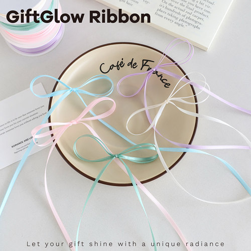 超细3mm双面涤纶丝带礼物包装蝴蝶结装饰发饰DIY装饰加密彩带绸带