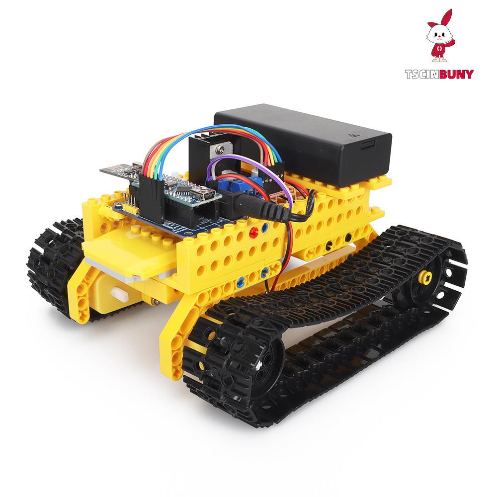 兼容arduino遥控机器人小车套件初学者积木履带智能机器人单片机