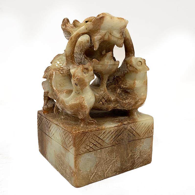 钰程本命年玉器复古工艺高20厘米战汉古玉龙印收藏摆件古玉仿古