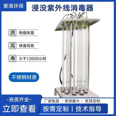浸没式紫外线消毒器纯水处理自来水杀菌TOC降解杀菌装置