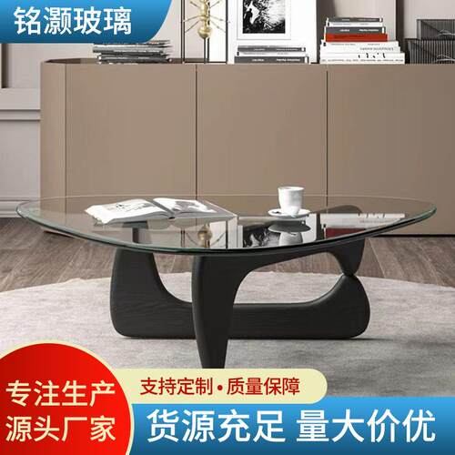 批量生产5-19MM异型钢化玻璃供应茶几边直角幕墙玻璃