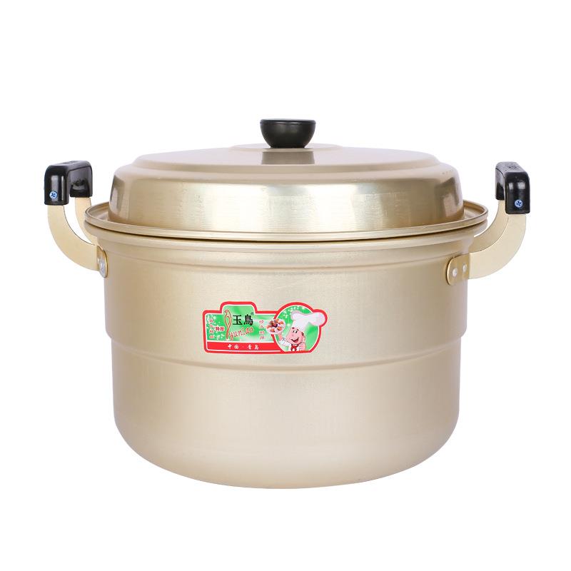 J6DA老式加厚铝蒸锅家用2层蒸馍蒸包子323440cm特大号商用汤锅