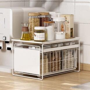 厨房抽屉下水槽分层置物架卫生间台面柜下落地式收纳整理抽拉架子