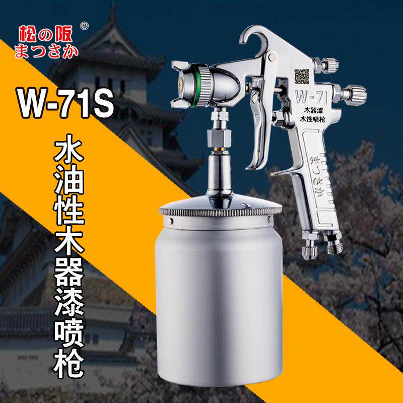 松阪W71工业级喷枪W101水性油性面漆喷漆枪防盗门木门金属喷漆枪