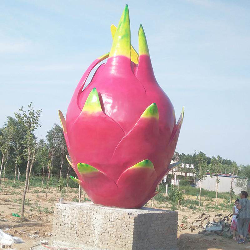 玻璃钢仿真火龙果雕塑大型水果蔬菜模型采摘园户外广场装饰摆件