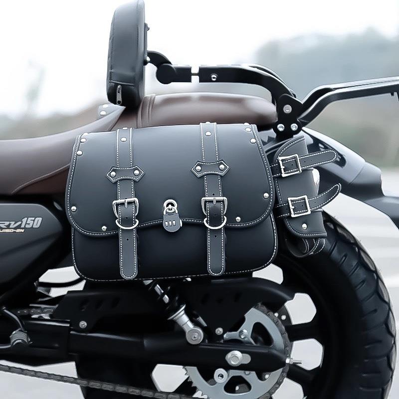 珊艺/复古机车无极CU525金吉拉黑骑500春风450CLC复古款边包改装