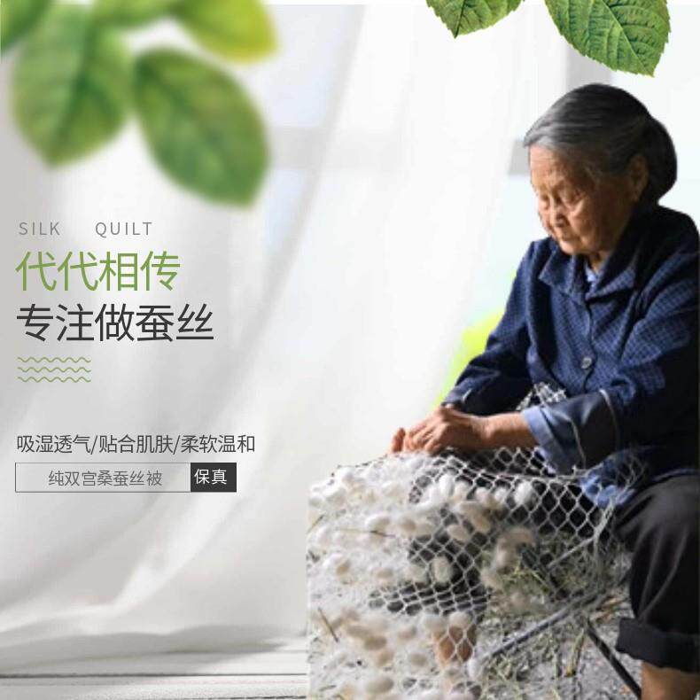 手工双宫蚕丝被胎纯桑蚕丝被子母被夏凉被春秋被冬被加厚丝绵
