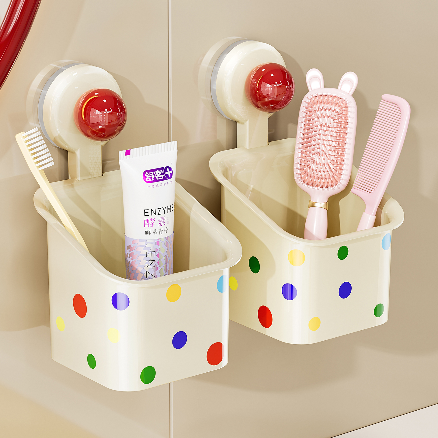 【2025新款】吸盘梳子置物架