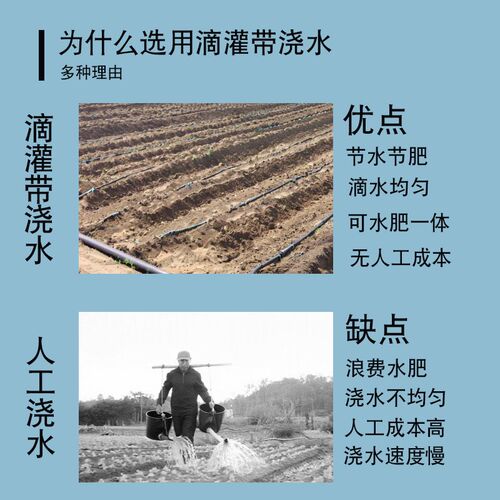 新型滴灌带16mm贴片式灌溉水管大棚蔬菜浇地滴管S农用滴灌全套设