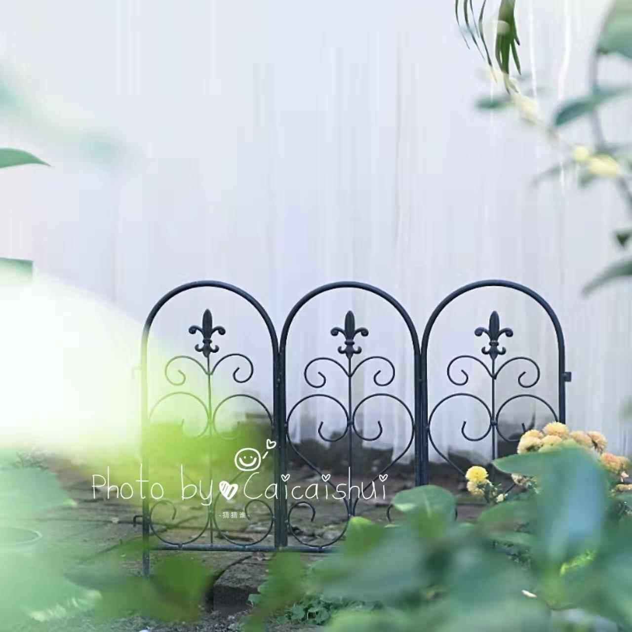 庭院花园铁艺围栏栅栏小篱笆小户型迷你L爬藤架子花支架攀爬花插