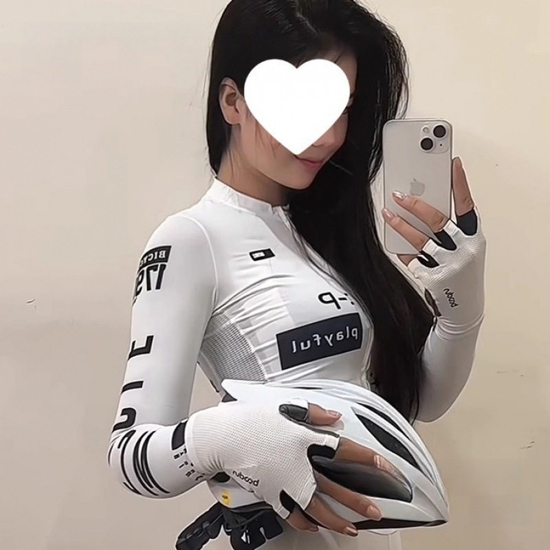 跨境热销骑行服长袖男女款春夏季透气自行车吸汗速干公路紧身竞技
