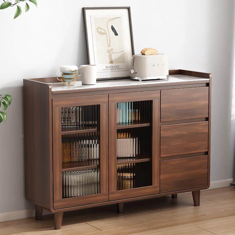 全实木餐柜胡桃色客厅酒柜茶水柜厨房收纳柜多功能收纳一体靠墙,3C数码配件,USB多功能数码宝,淘宝优惠券,粉丝福利购,淘宝优惠卷