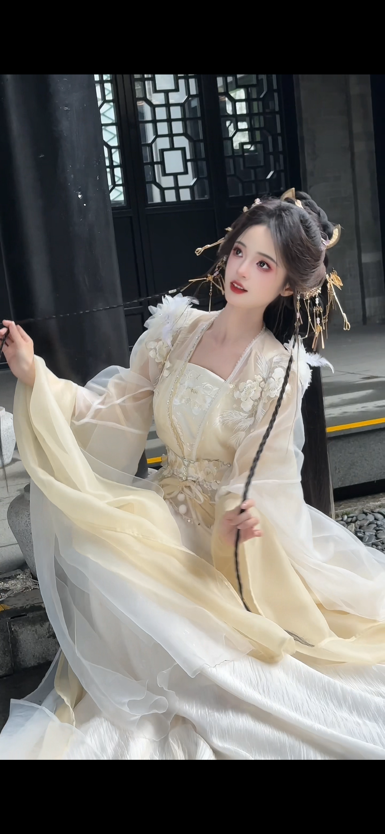 小黄 小紫  汉元素仙女风影视风拍照超好看裙子全套定金