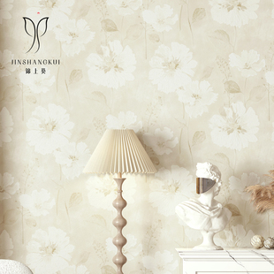 梵高花园墙布高级感2025新款卧室客厅背景墙全屋无缝美式提花壁布