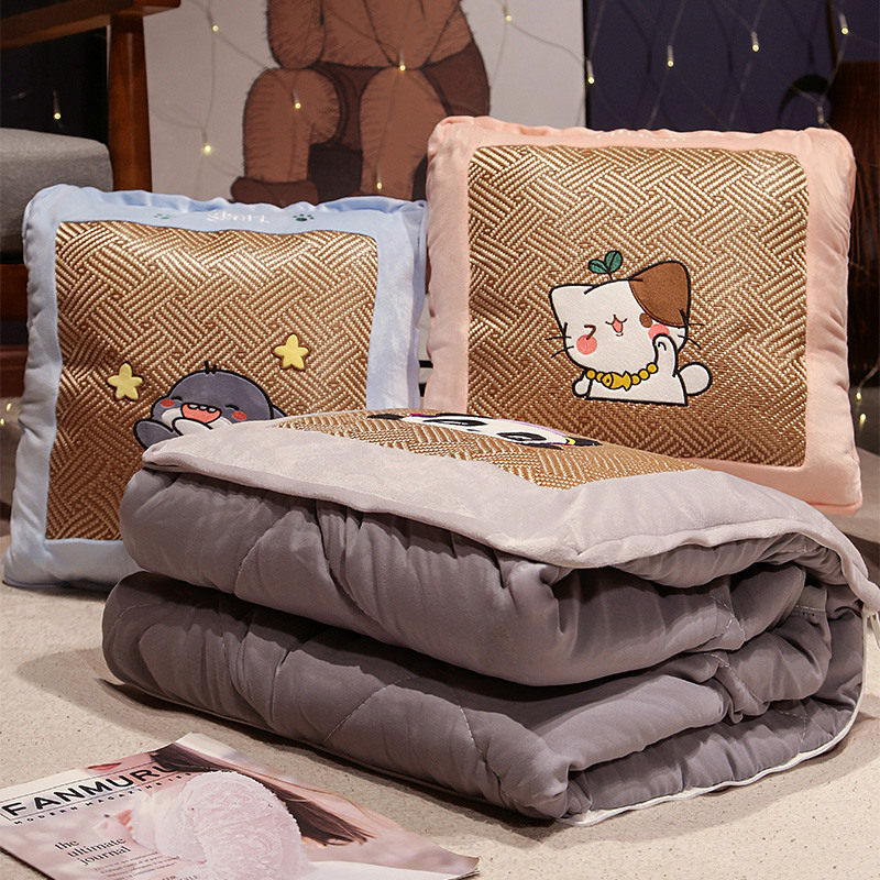 夏季凉席抱枕被子两用办公室折叠午睡枕头毯子二合一汽车靠枕车载,居家布艺,抱枕被,淘宝优惠券,粉丝福利购,淘宝优惠卷