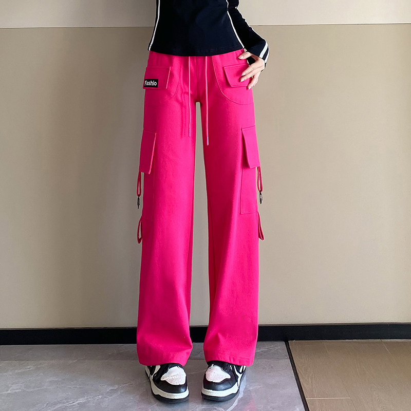 XVRV【春季新品】2026新款百搭潮流休闲阔腿工装裤宽松束脚裤子女图片