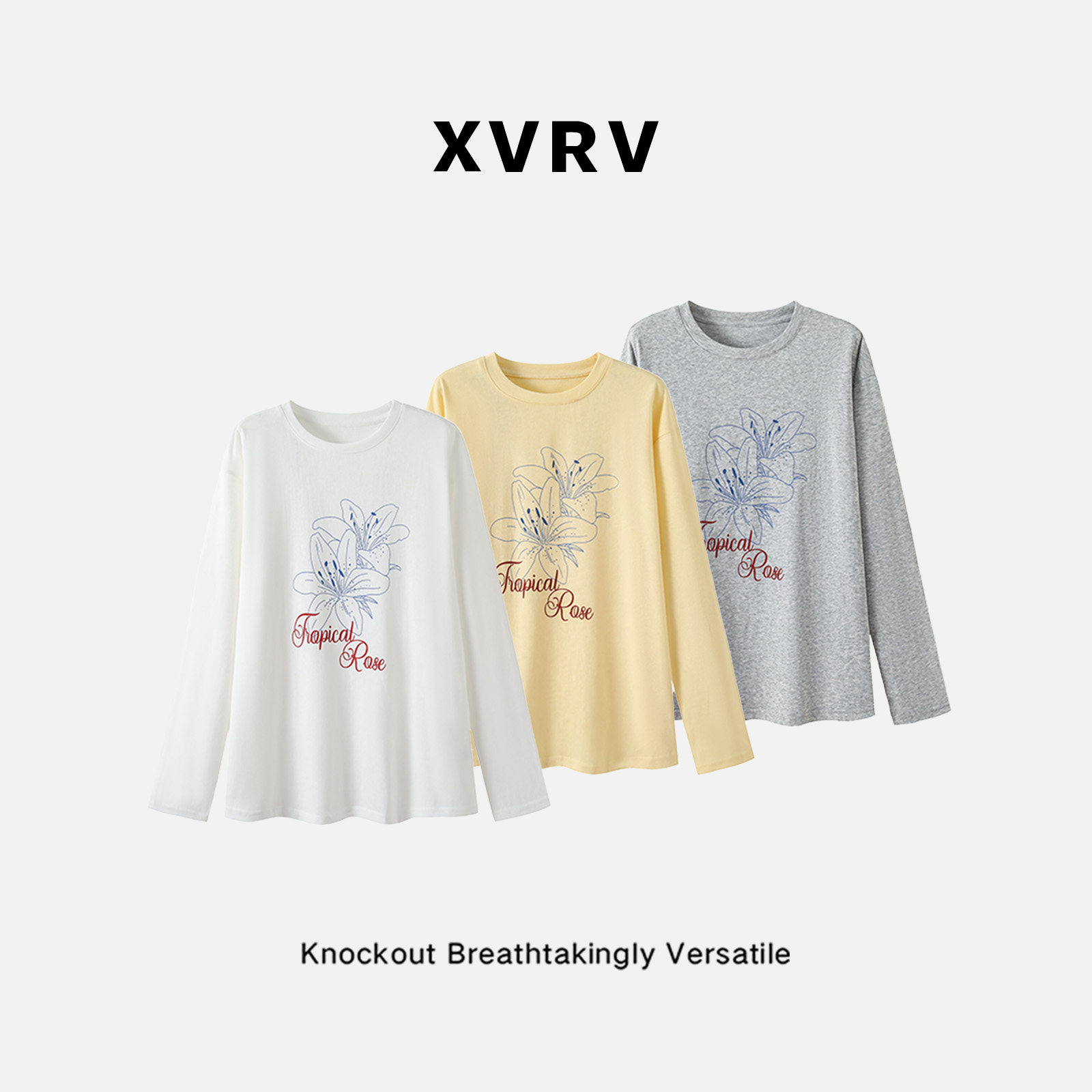 XVRV夏季韩系T恤字母防晒罩衫女百搭印花长袖慵懒风薄款宽松上衣图片