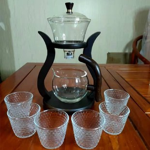 家用透明磁吸出水半全自动冲泡茶 创意宫灯玻璃懒人功夫p茶具套装