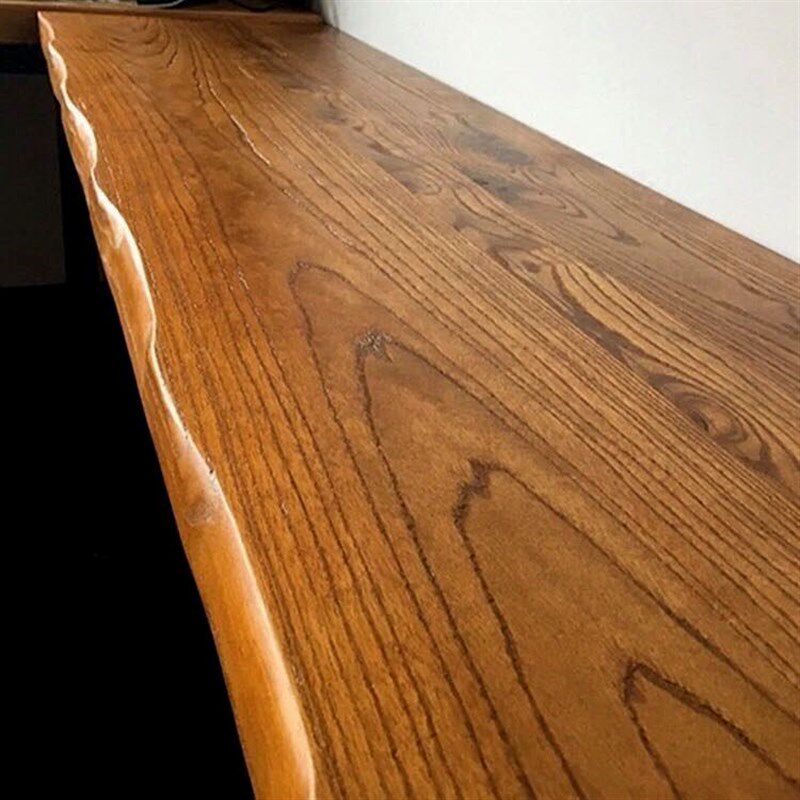 榆木板大桌整板吧台板台面板x餐桌工作台飘窗写字台桌面板隔板定