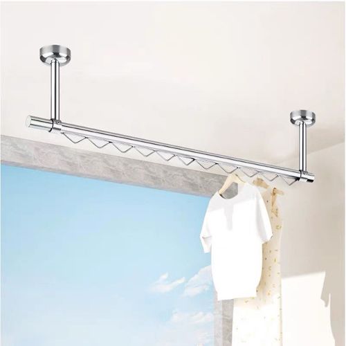 不锈钢304波g浪线阳台晾衣杆固定式晾衣架1.5厚杆波浪条防风晒衣