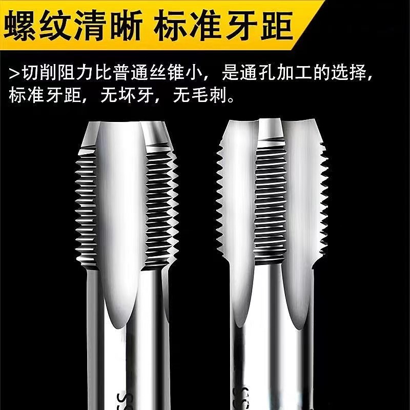 英制管螺纹丝锥含钴水管牙丝p锥G1/8 1/4 1/2 3/4美制2分3分4分6