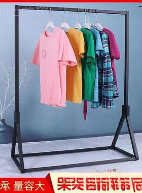 铁艺服装架地式挂架AXA带落轮子服装店货架衣落服展示架商场地衣