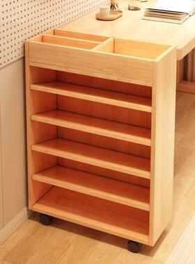 实书旁书架可移桌动落地物架办公推车收纳小柜子置儿童书IXH柜家