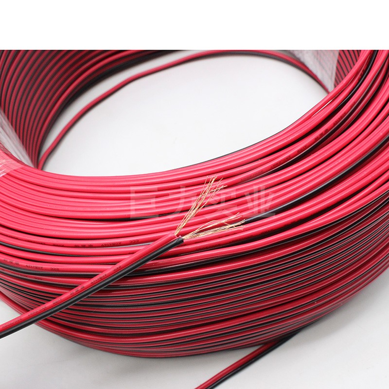 LED灯双芯电线 红黑线 双股 铜芯 DIY红黑双股电线 200米/卷 整卷