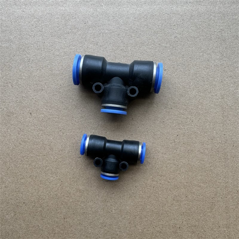 气动元件T型三通变径PEG8-6 APEG10-6 PEG12-10等快插接头