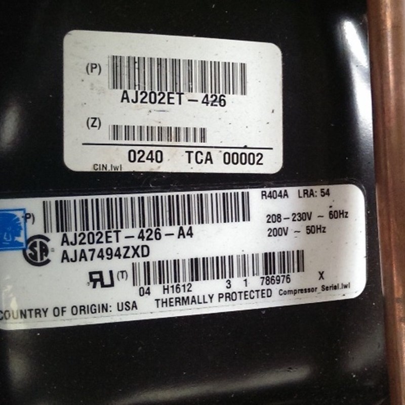 AJ202ET-206-B4 AJA7494ZXD AJA7455ZXC泰康冷柜压缩机AJB7510JXD