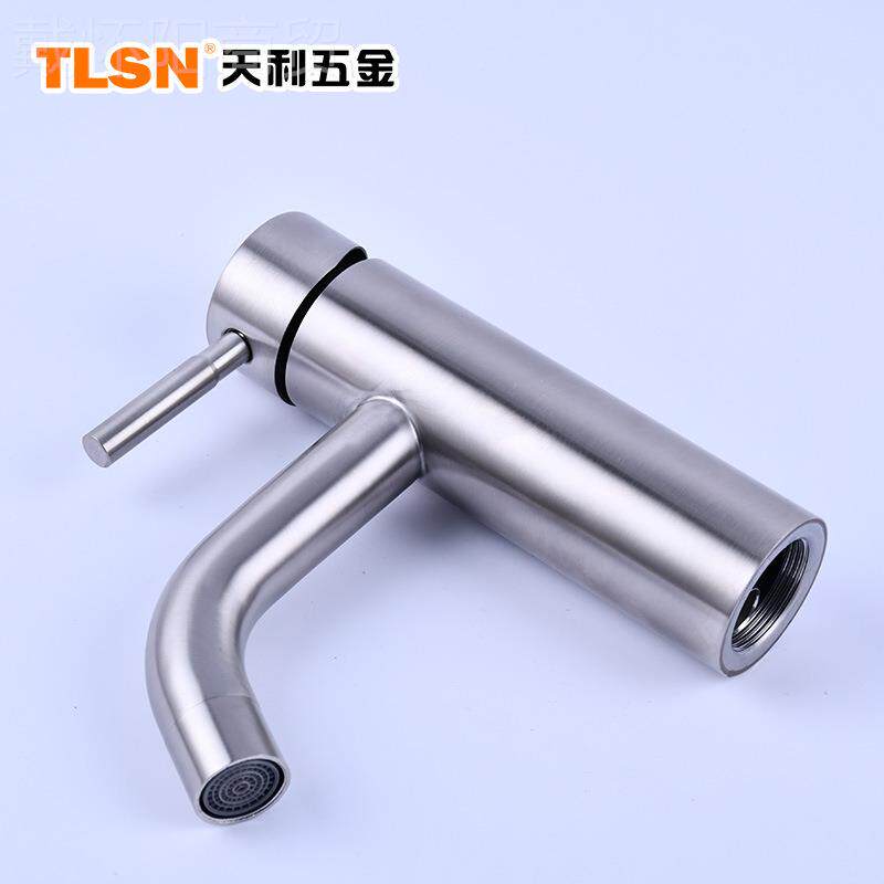 家直销 30厂4不锈钢盆洗混手盆龙头冷热弯咀面龙头单孔AQN陶瓷芯