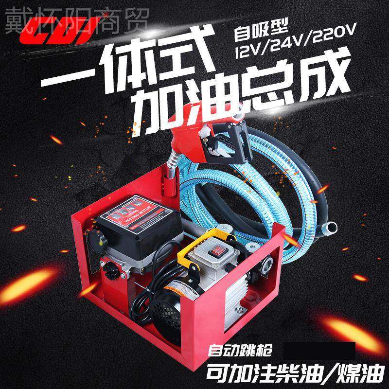 ll柴油汽油电抽油泵12V204V2动2伏YPF全自动计大功率加油枪量加油
