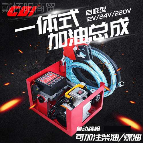 ll柴油汽油电抽油泵12V204V2动2伏YPF全自动计大功率加油枪量加油