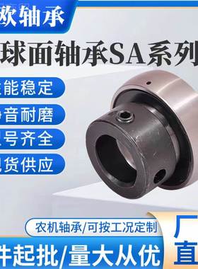 SA轴带偏心套外球面承SA20  SA204S3A2EJQ05 SA206 SA207收割机专