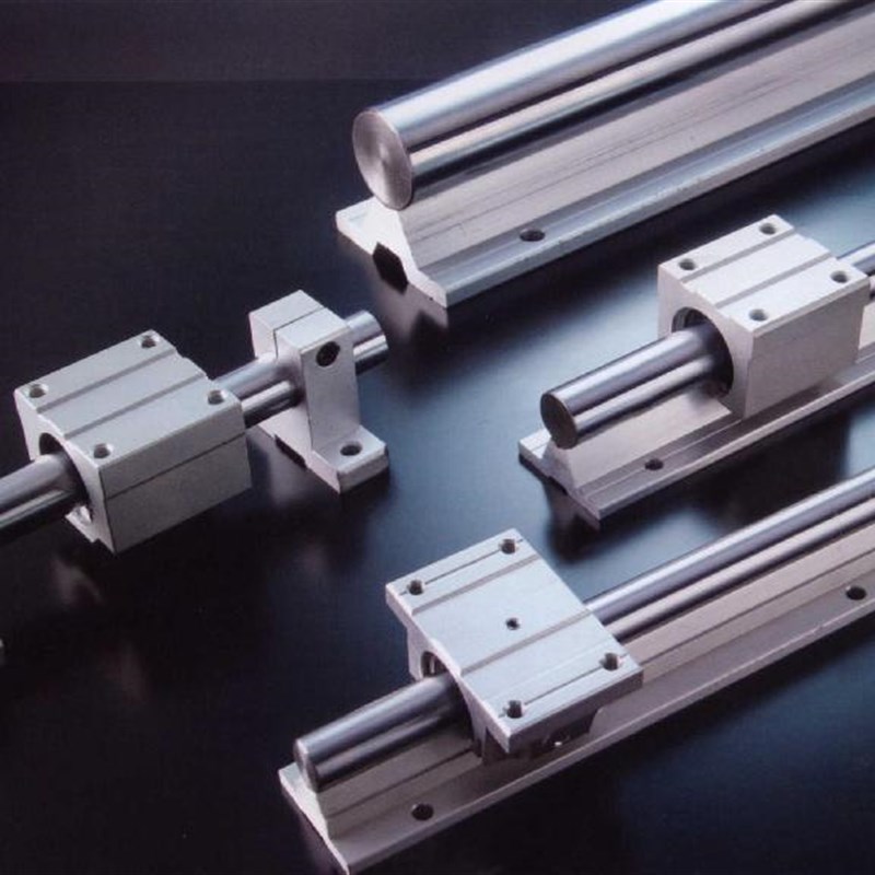 SBR圆形圆柱直线导轨带支撑座底座光轴+铝托SBR12 16SBR20 25 30