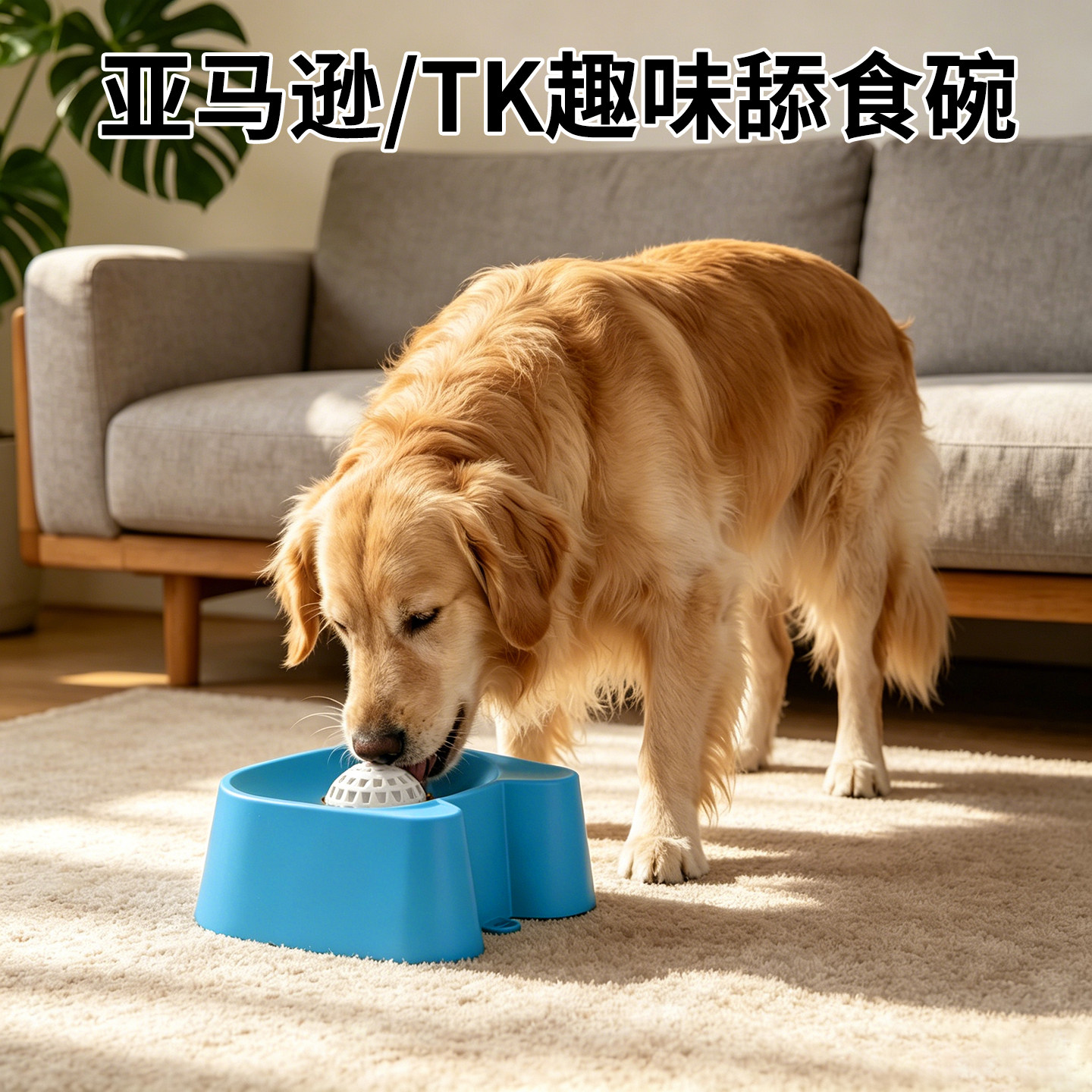 猫狗慢食碗湿粮水盆一体舔食盘碗