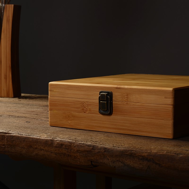 [搭扣竹25*25茶饼盒]孟u宗竹 时尚个性挂盘/陶盘/圆形茶盘包装礼