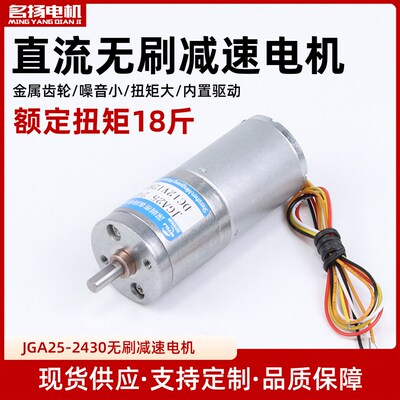 无刷直流减速电机12v24v名扬电机JGA25-2430微型调速低速马达小型