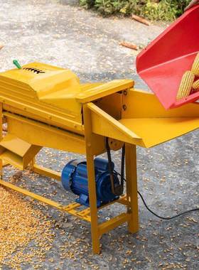 新款加AJS机厚家用农用全动一体玉用米脱粒机人工自动上料两自包