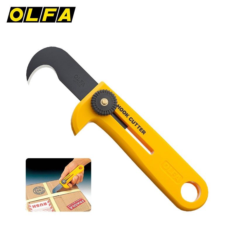 日本OLFA爱利华勾刀工业用镰刀HOK-1开箱刀拆包装带专用刀片HOB-1