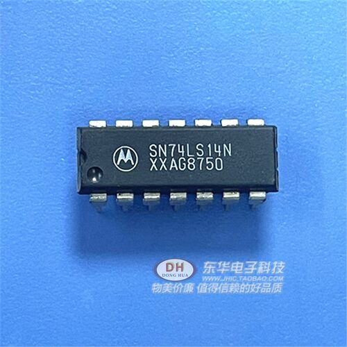 SN74LS14N  DIP14原装进口现货带施密特触发器输入六路反向器